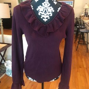 Purple long sleeve blouse